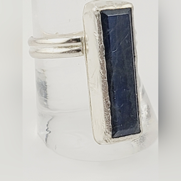 BLUE KYANITE RECTANGULAR SHAPE HANDMADE IN STERLING SILVER METAL 10 - Picture 1 of 7